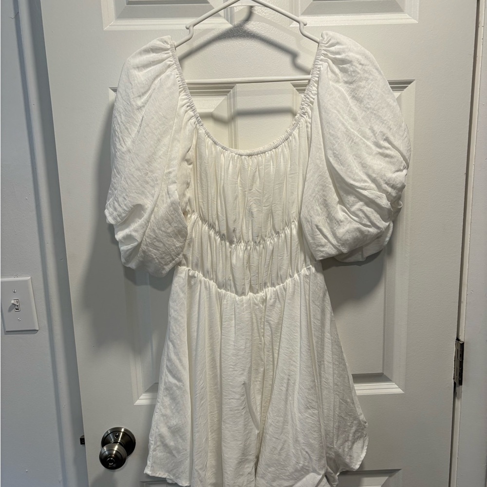 Altar'd State Cream Puff Sleeve Blouse